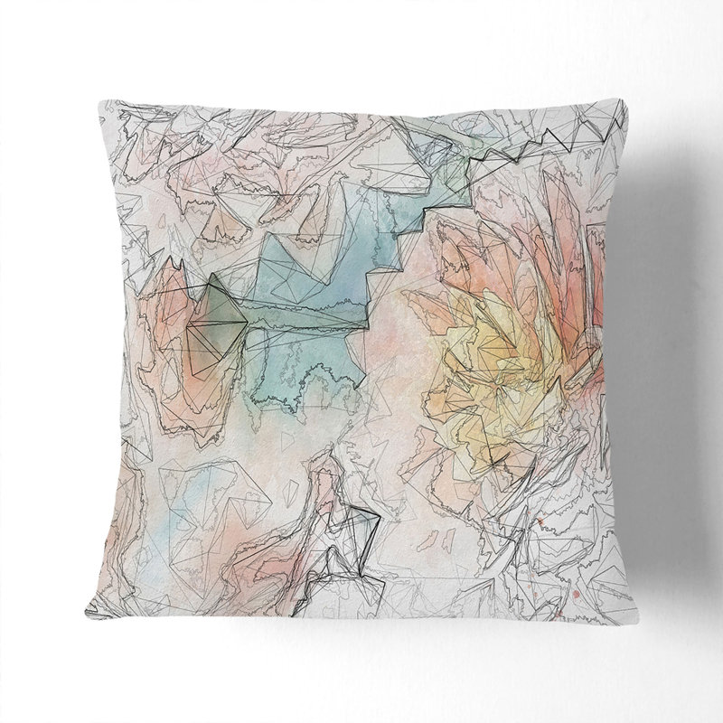 Abstract Square Cushion, 55cm H x 55cm W x 20cm D