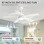 Ventilateurs de plafond à DEL 52 po avec ensemble d'éclairage et télécommande-1595520266-1556980161-1556980190