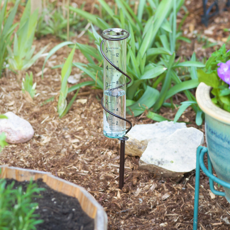 Spiral Garden Metal Rain Gauge