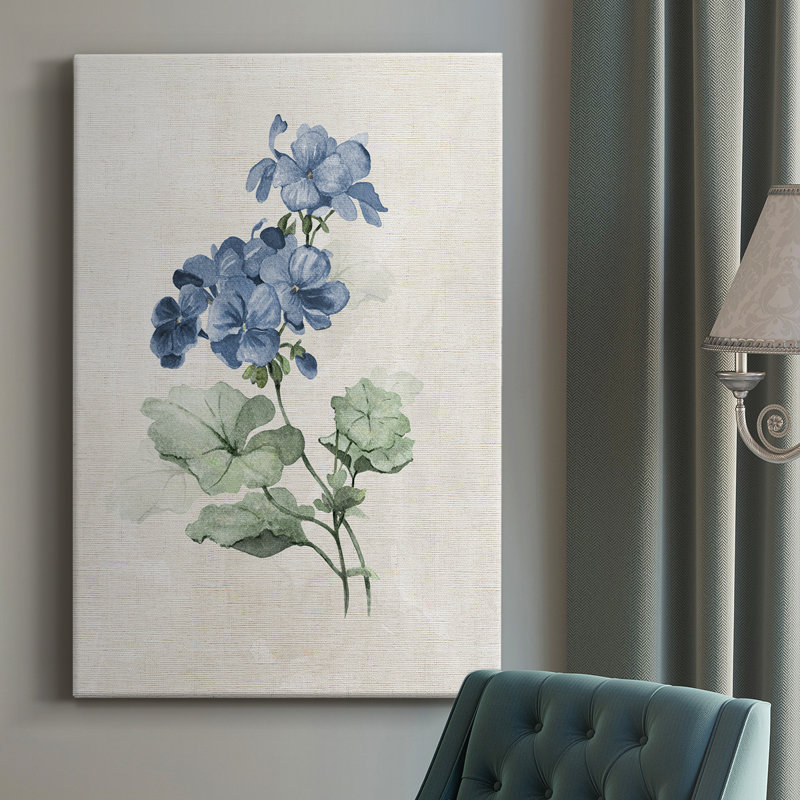 Farmhouse Periwinkle I, toile tendue avec châssis de qualité supérieure - prête à être accrochée