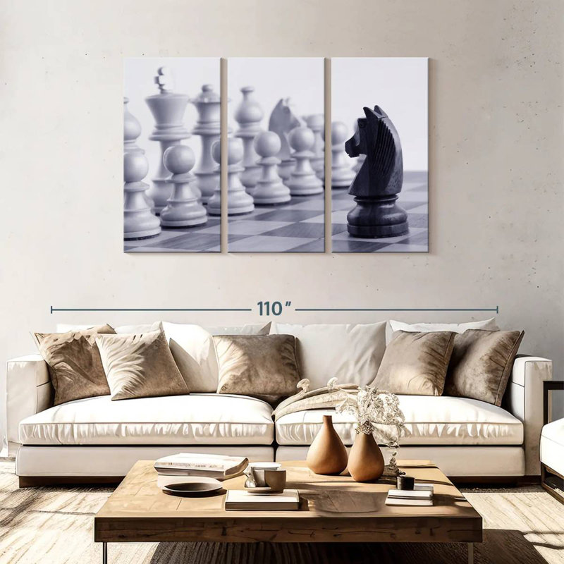 Senne Chess Game Knight, H 48 po x l 74 po