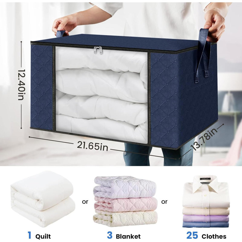 Latitude Run® Fabric Storage Bag, Blue