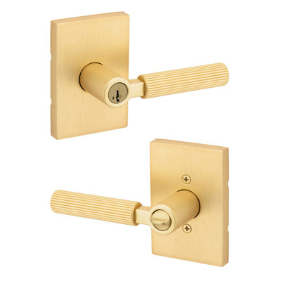 Mirada Reeded Keyed Entry Lever featuring SmartKey Security 