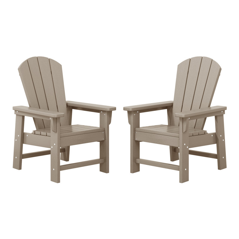 Ensemble de 2 chaises Adirondack pour enfants Vinnie, Tanné