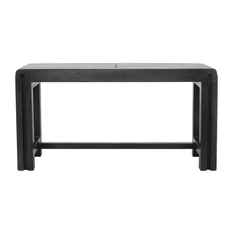 Banc en bois massif Wilmington, Gris