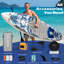 Paddleboard de course gonflable extra long de qualité supérieure, complet avec accessoires de SUP, y compris une grande nageoire courbée à vis, une planche à pagaie pour adulte antidérapante et un siège gonflable sur le fond.-131574699
