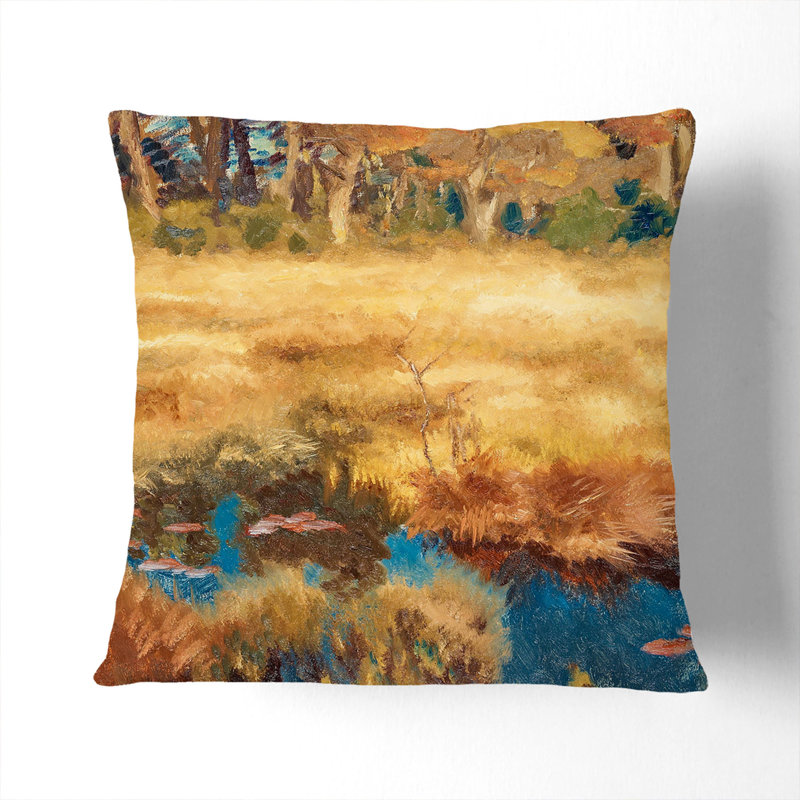 Autumn Landscape with Fox Scatter Cushion, 55cm H x 55cm W x 20cm D