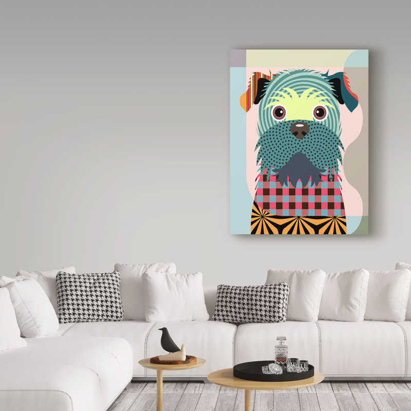 Buckey «Brussels Griffon», impression sur toile tendue, H 19 po x l 14 po x P 2 po