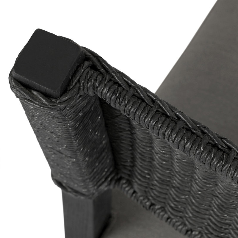 Chaise d'extérieur Caudilla, Graphite Arashi, Teck noir teint