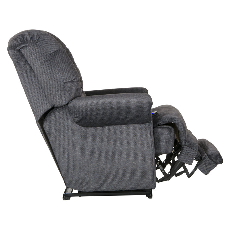 Fauteuil inclinable rembourré avec repose-pieds Big Man's, Électrique, Encre