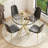 5 - Piece Glass Top Pedestal Dining Set-103144949-103144948