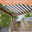 Solar LED Aluminum Pergola with Hand Crank Louver-108218757