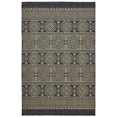 Ackron Southwestern Zero-Pile Flatweave Indoor/Outdoor Durable Area Rug