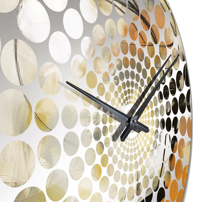 Ruhaan - Horloge murale abstraite de style Mid-Century, Grand