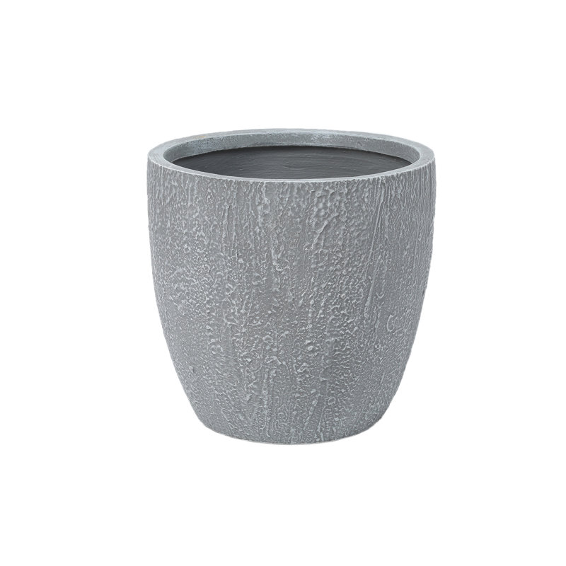 Florissant Handmade Pot Planter, 12" H x 11.75" W x 11.75" D, Gray