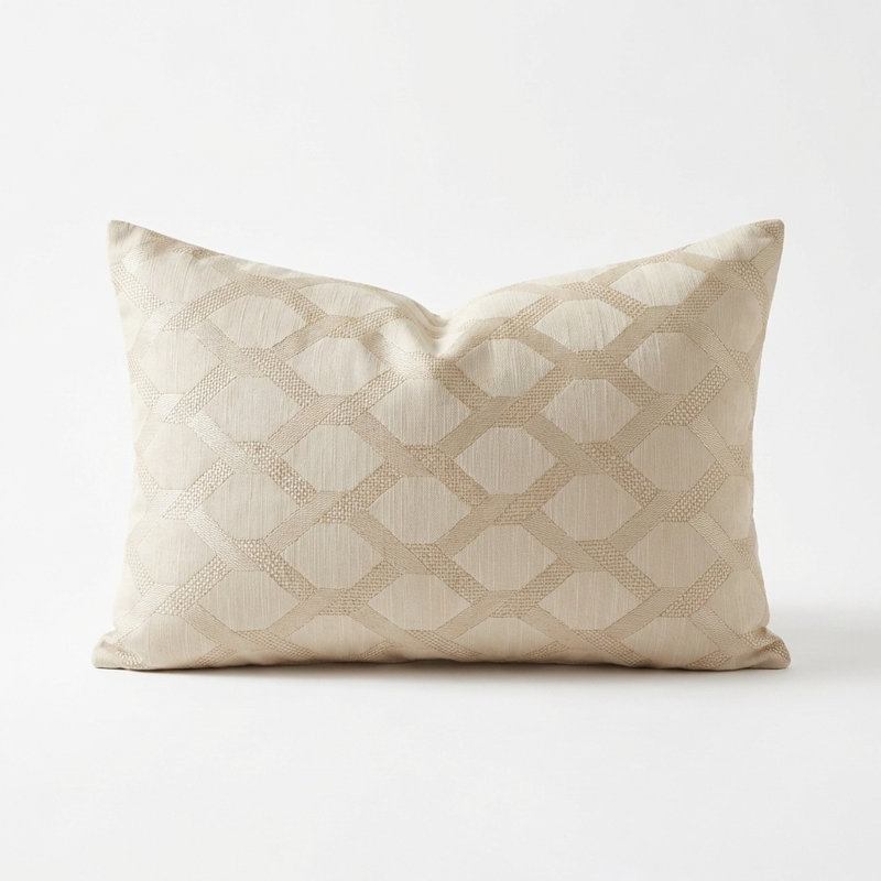 Reversible Throw Pillow, 12" x 20", Wheat