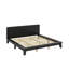 Lit plateforme en bois avec tête de lit, structure de lit moderne et robuste avec support en lattes de bois-681176259-681176248