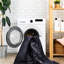 Tapis lavable 8 x 10, antidérapant, antitache, antidérapant, pour couloir, salon pliable, tapis noir / gris, à poils courts,
