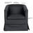 27.36" PU Swivel Sofa with Curved Back and Inclined Armrests, 360° Rotation-638583325
