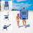 Backpack Beach Chair, 6-Positions Reclining Folding Beach Chair with Cooler Bag and Cup Holder-336665202