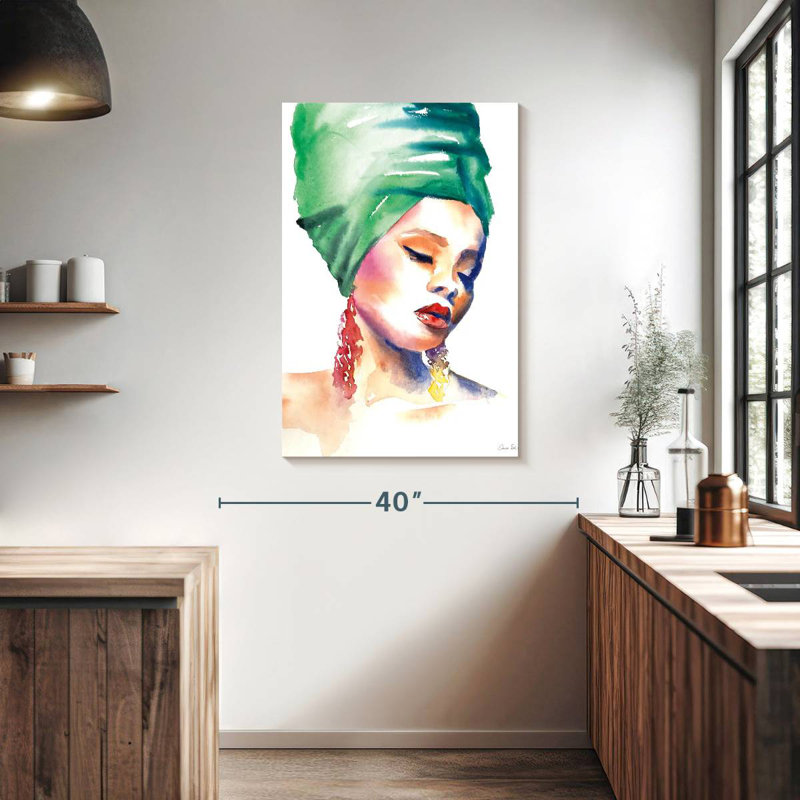 Leisha en vert, H 39 po x l 26 po