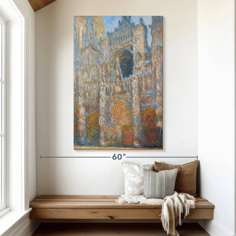 Adella Rouen Cathedral West Facade Sunlight 1894, 51" H x 34" W