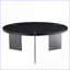 Table basse moderne en chêne noir pour le salon, plateau facile à nettoyer et amp; Structure en métal robuste-1724683229
