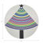 Christmas Tree Brights Vegan Leather Round Coasters