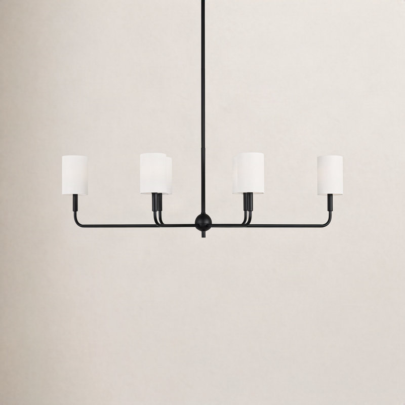Lustre linéaire à six lumières Rowley, Noir minuit
