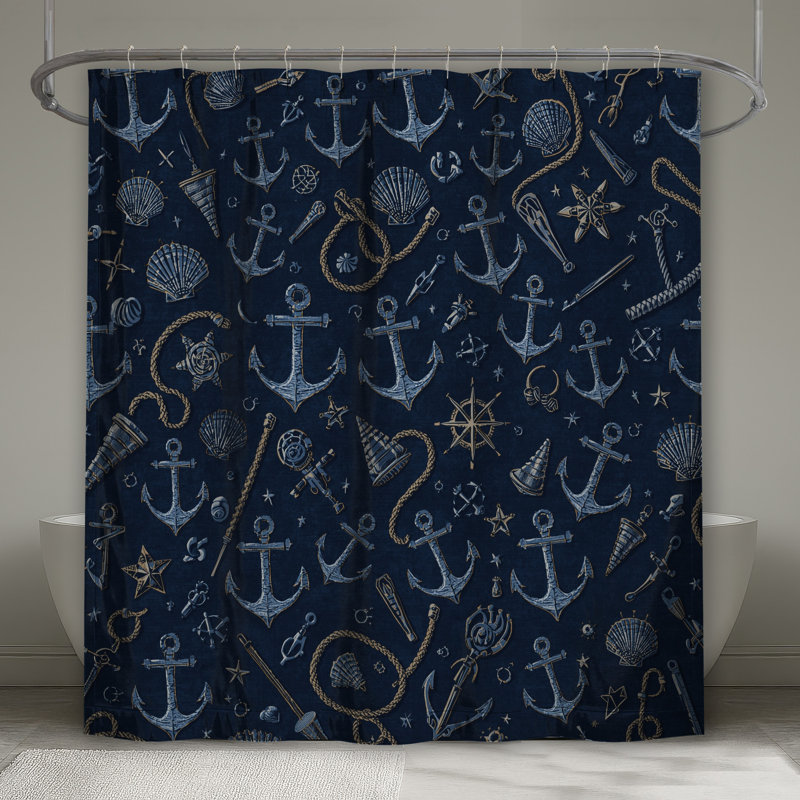 Rideaux de douche Nautical, L 70 po x H 84 po