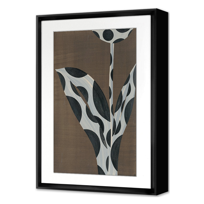 Polka Dot Bloom Print by Morlock, Jody, Black Single Picture Framed, 26'' H x 18'' W