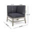 Fauteuil de coin Perla, gris
