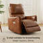Chaise inclinable électrique en cuir brun avec pivot et pivot