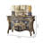 Vintage Hand-Painted Solid Wood Sideboard