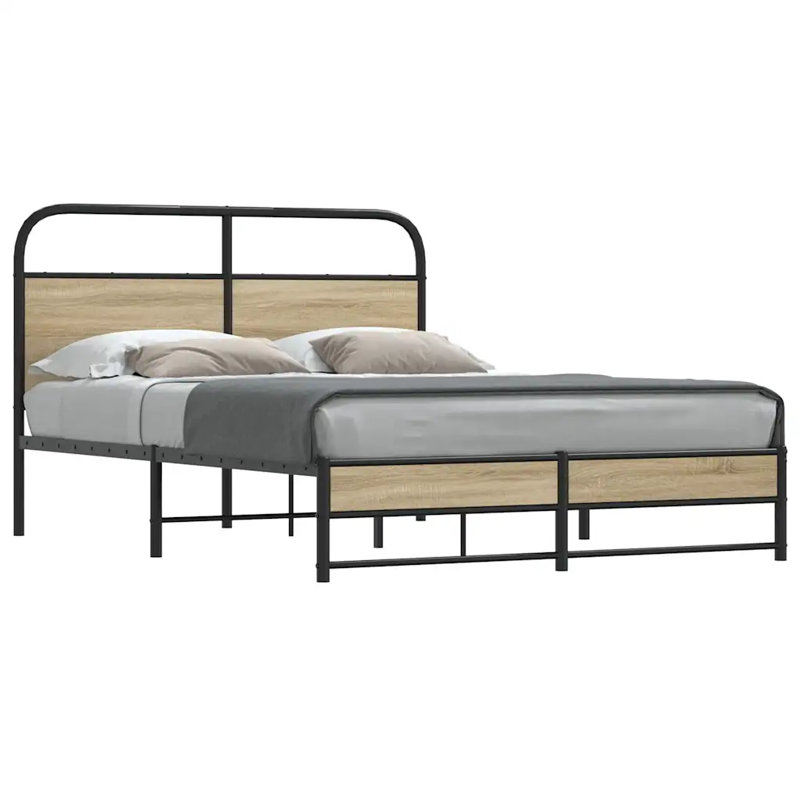 Alvernia Bed, 140 x 200 cm, Smoked Oak