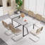 Ensemble de table de salle à manger avec chaises d'appoint rembourrées en velours-381291990-396102609-381291977