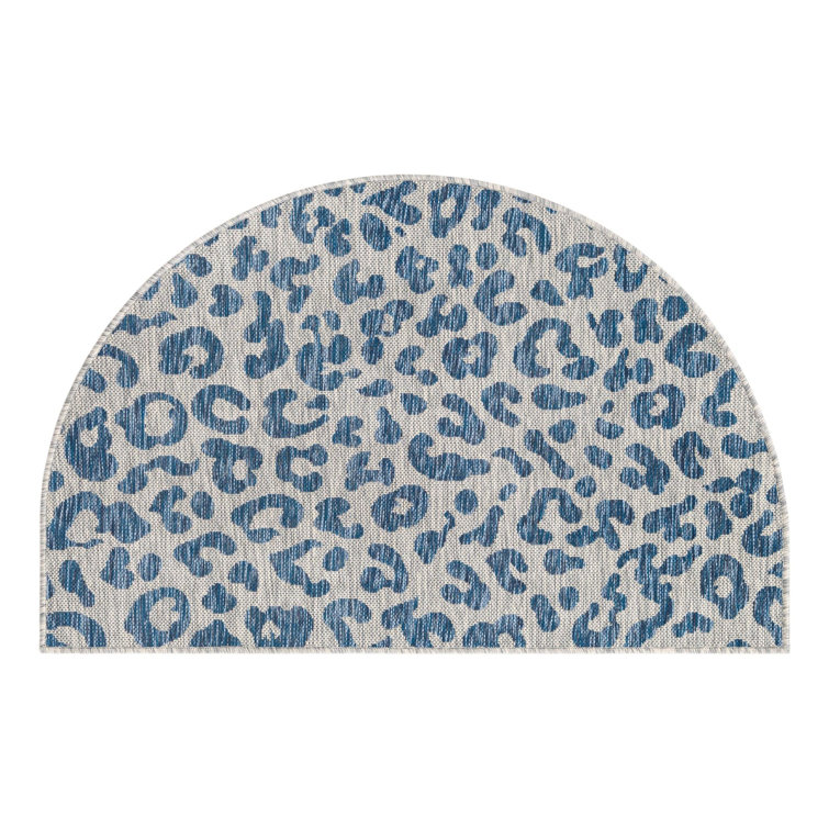 Munk Animal Print Blue/Gray Indoor/Outdoor Area Rug