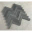 Carreau de mosaïque à chevrons gris basalte 1 po x 4 po pour mur et plancher
