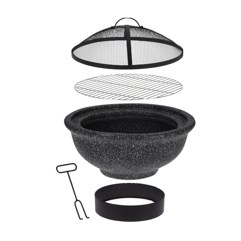 Micaden Round Cast Iron Smokeless Outdoor Fireplace