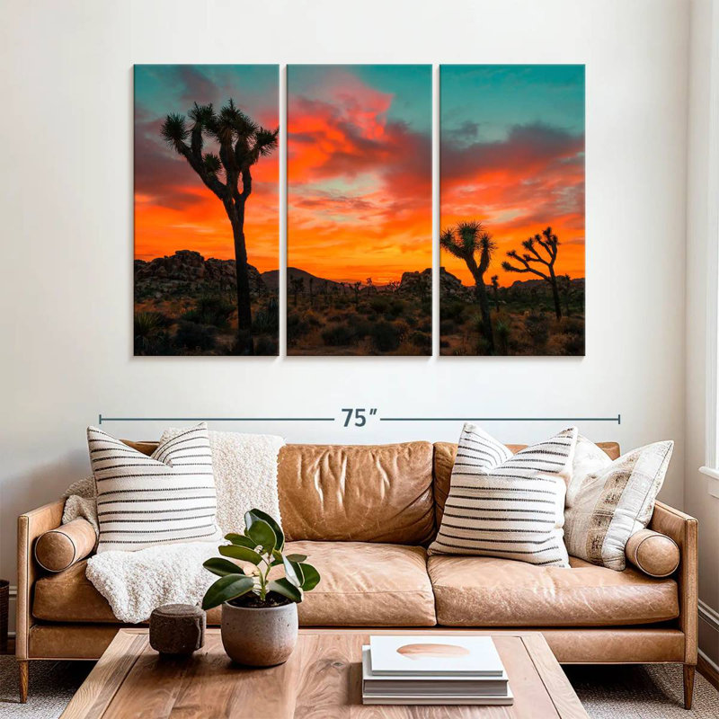 Sebbie Sunset Yucca Palms, 42" H x 65" W
