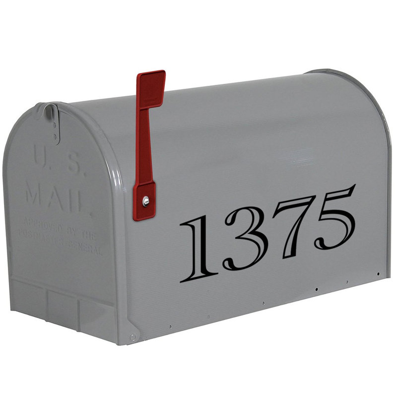 4 po Numéro de maison de l’autocollant, Noir