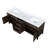 Brown Oak Double Bath Vanity 84 In. W X 22 In. D, With Carrara Marble Top-1181196873