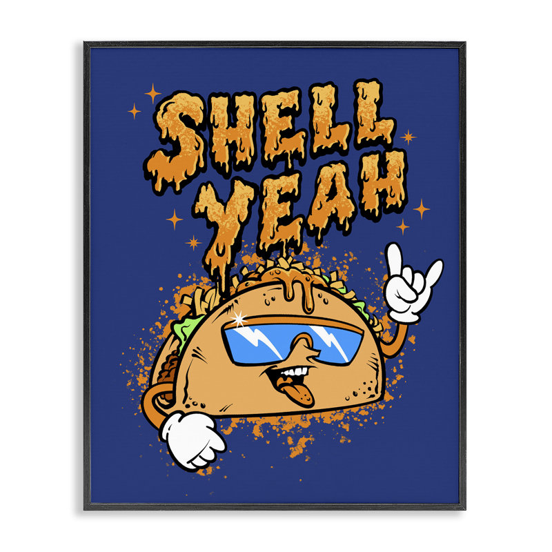 Coquille giclée «Shell Yeah» par Jedco Brands, Inc., H 14 po x l 11 po, Giclée encadrée noir minuit