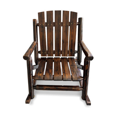 Wooden Patio Rocking Chair,for Both Outdoor and Indoor by One Allium Way