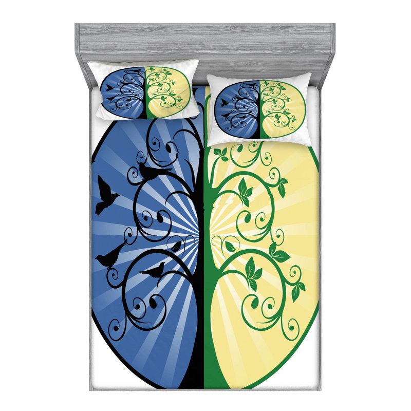 Microfiber Sheet Set, Queen Sheet Set with Fitted Sheet