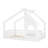 Kids Twin Solid Wood House Floor Bed with Window and Small Shelf-212148601-212148604