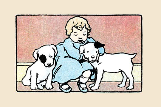 «Snip and Snap and the Lost Baby» par Julia Dyar Hardy, reproduction d'art