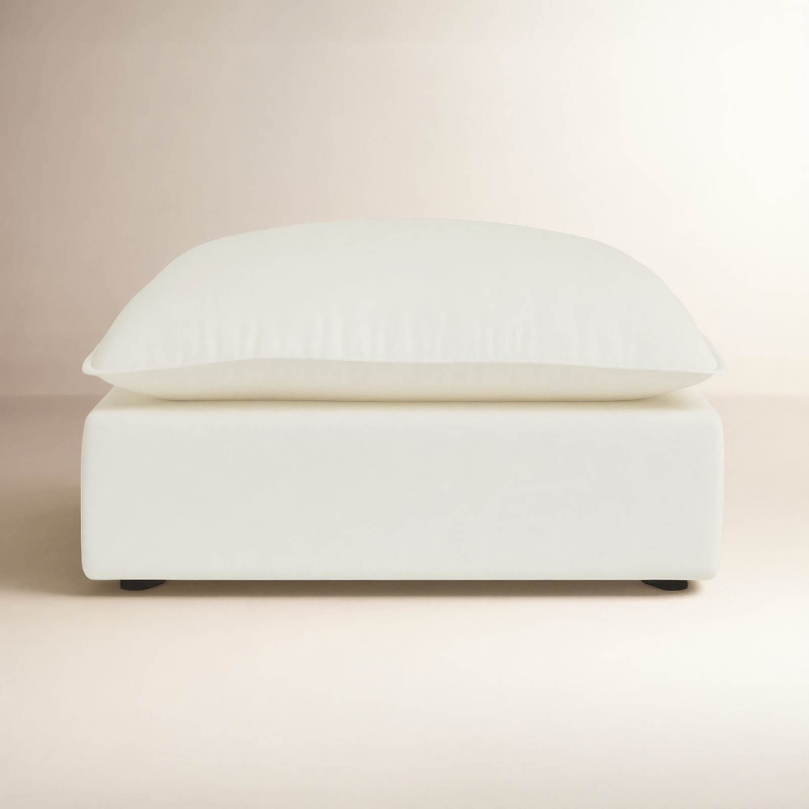 Ellaria 40" Ottoman, White Velvet