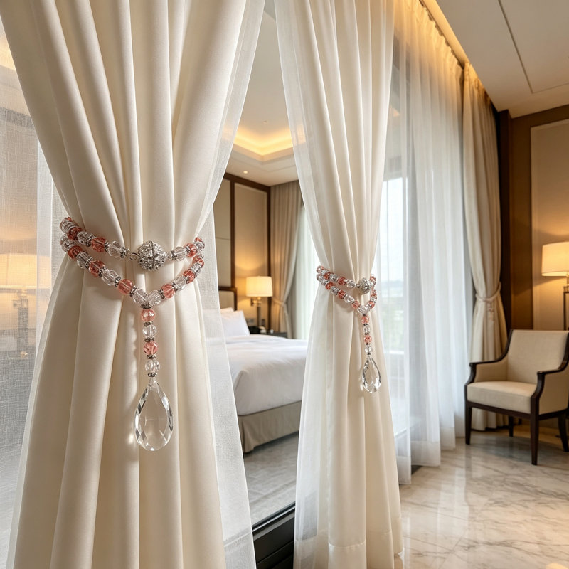Natural Plastic / Acrylic Curtain Holdback/Tieback