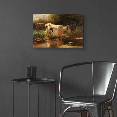 Art épique «Cow Beside A Ditch» par willem maris